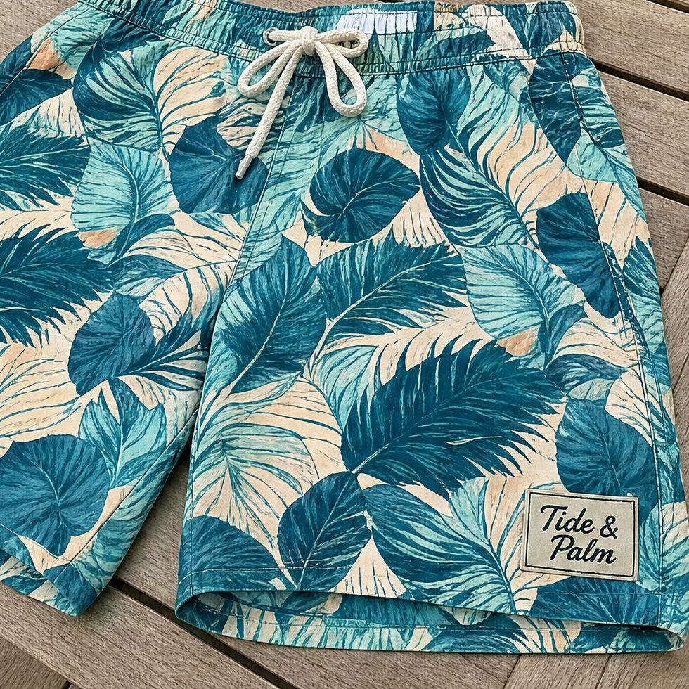 All-Over Print Swim Trunks