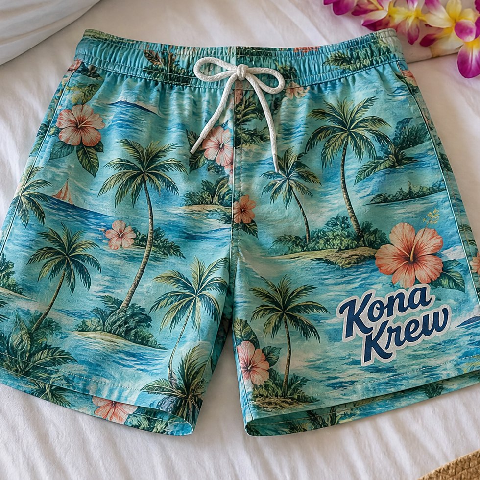 Customized swim trunks for bachelor parties and group trips