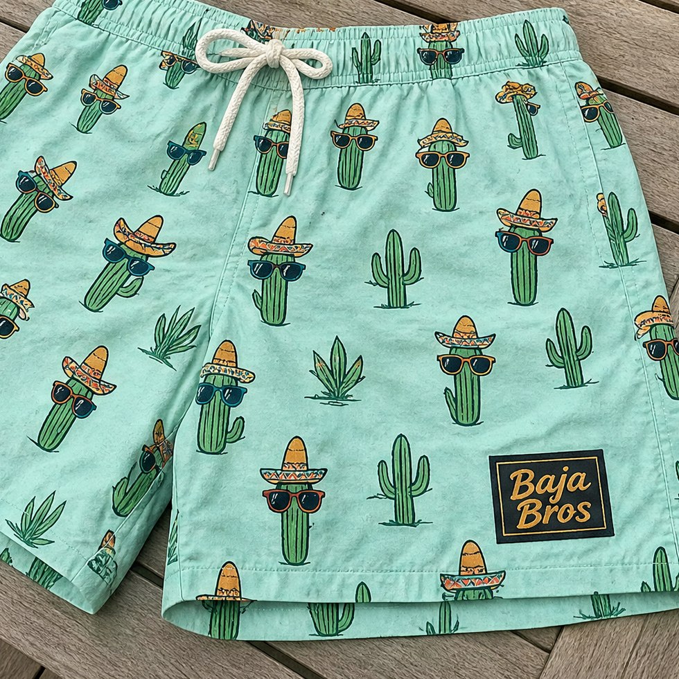 Photo Print Swim Trunks